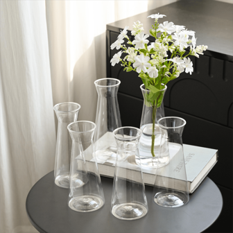 1/2/5/8/10pcs Transparent Vase With Synthetic Gemstone Floral Crafts, Suitable For Various Bouquets And Decorative Display, Suitable For Holidays, Home Decor, Tabletop, Wedding, Party, Vase Decorations