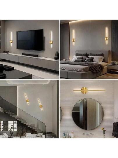 Nordic LED Wand Lamp Home Fixtures Remote Control Charging Bedside Minimalist Rechargeable Three s(Battery Capacity Claimed: 4000mAh) Of Verlichting Aluminium ation No Wiring Required Easy To Adjust Drilling Installation Living Room Kitchen Isl Bedroom view 8