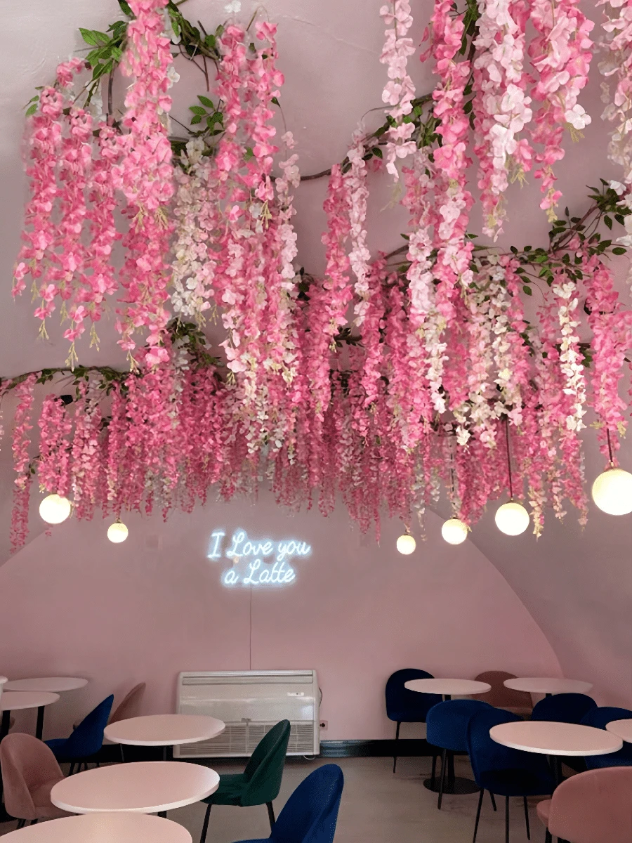 Nejlue Artificial Flowers/Plants1111 Home & Living 1 Set de 10 flores de 6 pies de Glicinia artificial, flores de vid falsas de plástico decorativas, para cubrir y envolver techos, decoración del hogar, decoración de habitaciones, decoración de jardines, decoración de paredes, decoración interior y exterior, decoración de dormitorios, decoración de bodas, decoración de mesas, decoraciones de fiestas, decoraciones de Halloween, decoraciones de cumpleaños, decoraciones navideñas, decoraciones de árboles de Navidad, guirnaldas navideñas