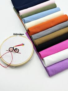 قماش التطريز المقطع مسبقًا 30 * 30 سم ، مادة ناعمة ، 12 خيارًا للألوان - أبيض ، بيج ، وردي ، أسود ، رمادي ، فوشيا ، أزرق داكن ، أخضر ، أزرق سماوي ، بنفسجي ، برتقالي ، كاكي ، للتطريز والتطريز اليدوي