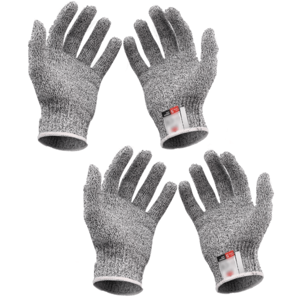 2 Par Luva Anti-corte Proteção Profissional Resistente Segurança EPI Açougue Faca Proteção Profissional Resistente Vidro Anti-corte Par de Luvas