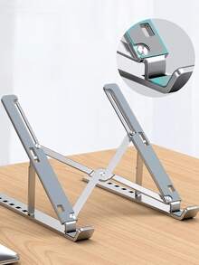 Laptop Stand - Foldable Iron Notebook Stand - Silver - View 2