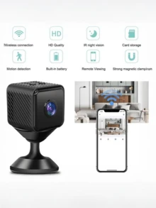 1080P HD Night Vision, X2 Smart Surveillance Camera, 2MP Wireless WiFi Indoor/Outdoor, Remote Mobile View, Motion Detection Alarm, TF Card Storage, Low Power Long Lasting, Waterproof & Dustproof, Security Camera - Multicolor - View 3