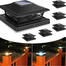 4PCS Solar Column Lights, Led Outdoor Courtyard Waterproof Gate, Villa Column Lights, Fence, Creating An Atmosphere To Decorate The Garden Courtyard