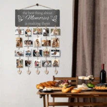 1 Set Hanging Photo Frame, Record Family Memories, Thank You Gift, Housewarming, Christmas Gift, Warm Home Wall Decor, Room Decor, Living Room Decor - Multicolor - View 4