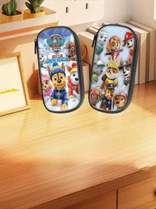 Caja de útiles escolares con diseño de dibujos animados de , bolsa de papelería de gran capacidad, estuche para lápices, bolsa de papelería linda de tela