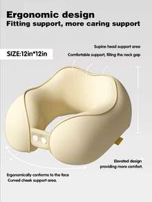 U-Shaped Pillow, Travel Neck Pillow, Long-Distance Travel Airplane Sleeping Pillow, Office Study Rest Neck Pillow, Cervical Neck Pillow, Portable U-Shaped Pillow, Suitable For Daily Use, Work, Leisure Travel, Halloween And Christmas Gifts.