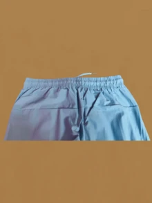 Women's Polyester Tie Pants - Blue - View 2