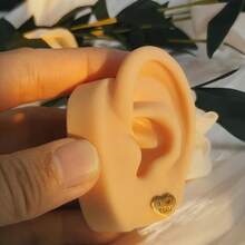 2 件星形螺旋球螺纹耳环，钛钢防过敏时尚个性化简约星形耳骨穿孔首饰 - 心形love - 查看 3