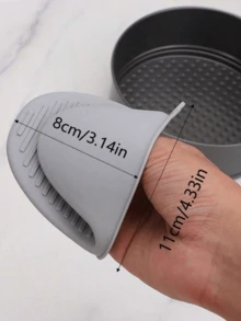 قفازي فرن من السيليكون الأسود - مقاومة للحرارة، مقابض مزينة بحلقات للتعليق، مناسبة للمطبخ - مثالية للطهي والخبز، قفازات الفرن وأوعية الطهي - متعدد الألوان - مشاهدة 8