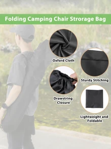 1 件折叠椅收纳袋，大容量便携式折叠椅收纳袋，花园椅收纳袋，超大牛津布收纳袋带抽绳，多用途直形收纳袋，适用于三脚架、折叠椅、凉爽座椅 - 彩色 - 查看 7