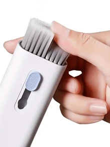 七合一便携式清洁笔工具，耳机清洁刷 - 白色 - 查看 2