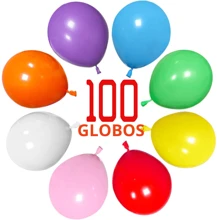 100 globos de fiesta de colores surtidos de 12 pulgadas globos coloridos de látex grueso globos multicolor brillantes para niños cumpleaños fiesta de arco iris perfectos para ambientación festiva y decoración de Halloween