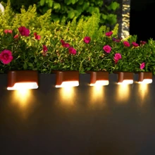 4/10/16 Stücke Solar Zaunbeleuchtung, wasserdichte kleine LED Weihnachtsbeleuchtung in Weiß, Schwarz, Braun für Outdoor an Terrasse, Treppe, Zaun, Garten (Braun)