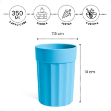350ml Premium Reusable Plastic Cup Kit 25 Cups For Events, Parties And Daily Use - Assorted Colors - View 2