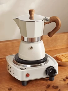 1 pieza Cafetera de espresso de aluminio para estufa con acción manual, perfecta como regalo de Navidad para uso en el hogar y restaurantes; regalos de Navidad, Halloween, regreso a clases, Día del Maestro. 1 pieza Cafetera de espresso clásica italoamericana