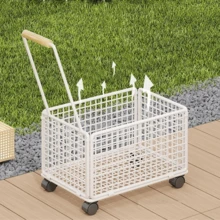 1pc Outdoor Camping Trolley Foldable Wagon Cart For All-Terrain Adventures, Lightweight Stair-Climbing Hand Truck, Portable Shopping Cart For Picnics And Travel, Easy-Store Telescoping Handle, Durable Wheel System, Compact Fold For Quick Storage, Versatile Utility Cart For Outdoor Grilling, Beach Trips, Camping, Hiking, And Everyday Errands, Ideal For Seniors, Families, And Active Lifestyles, Weather-Resistant Frame, Quick Assembly - Multicolor - View 7