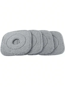 1/2/5 件拖把替换头，方孔/圆孔平板拖把布，干湿两用清洁替换拖把垫，适用于旋转拖把 - 灰色 - 查看 12