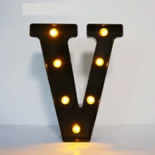 8.58 英寸发光 LED 字母/数字等黑色/白色/粉色字母标志 LED 标志 26 个字母夜灯标志数码灯标志夜灯家庭酒吧圣诞灯生日派对婚礼装饰，0-9 数字粉色发光字母，电池供电闪烁字母，带灯，适用于派对、求婚、周年纪念、婚礼、情人节、周年纪念、餐桌、墙壁氛围灯装饰 - 黑色 - 查看 40