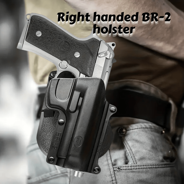 BR-2 Quick Draw Holster, Outdoor Waist Belt Holster, Tactical Waist Holster, Classic Style, ABS Material, Suitable For Outdoor Games, Tactical/Military Enthusiasts Collection