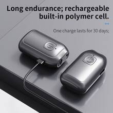 迷你超声波驱狗器，带LED灯 - 有效范围314.96英寸，一键操作，USB充电，适用于户外驱狗和防咬，设计小巧，是旅行和居家使用的理想之选，时尚耐用 - 黑色 - 查看 7