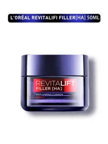 L’Oreal Paris REVITALIFT FILLER [HA] 丰盈气垫霜 15/50ml，玻尿酸面部保湿霜，抗衰老，减少皱纹，提亮肤色，紧致修护，适合干性肌肤和夜猫子，日夜皆可使用，增强肌肤屏障，舒缓泛红，促进胶原蛋白生成，日夜持续护理，是日常面部护肤的理想之选，适合所有年龄段。 - 複顏透明酸水光充盈導入乳霜 - 查看 11