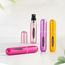 1 件/3 件/4 件旅行香水瓶，5ML 可填充旅行喷雾器，旅行装香水补充瓶和口袋香水分配器，旅行瓶和雾化器喷雾器，适用于古龙水香水旅行必需品假期香水可填充瓶旅行瓶 - 彩色 - 查看 3