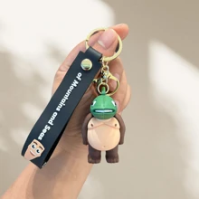 1pc Shanhaijing Keychain, Wooden Stick Man Funny Pendant, Big Foot Tree Shark Plush Doll, Creative Cartoon Figurine, Children's Doll, Small , Student Backpack Accessory, National Style Cultural Creative Item Halloween Accessories Teachers Day Christmas Gift Ideas Bag Accessories Lanyards With Id Holder Car Accessories Bag Charms