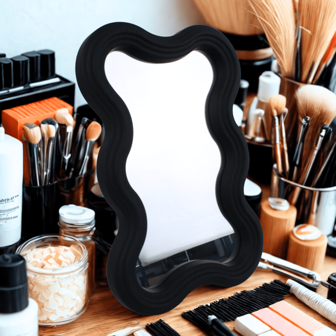 C&J FLORI 1 Espejo Decorativo Ondulado Para Pared Baño Tocador Dormitorio Espejo De Retoque Ideal Para Toda La Familia Mujer Dama Niña