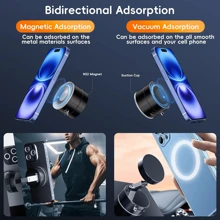 [Soporte de teléfono móvil con succión fuerte] Soporte de teléfono móvil magnético de succión de vacío de un solo botón, portátil y fácil de usar, succión fuerte, móvil, plegable y extensible, adecuado para la pantalla de cristal del automóvil. Adhesión de doble cara Nota: Solo apto para instalación y uso en ubicaciones con superficies lisas. Compatible con iPhone, teléfonos Android, regalo para cumpleaños, familia, amigos, accesorios para automóviles, soporte para teléfono de automóvil