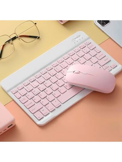 Kit Teclado E Mouse Bluetooth 5.2 Compatível Pc IOS e ANDROID