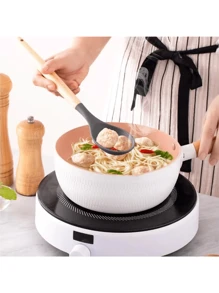 1 set de 12 pièces d'ustensiles de cuisine en silicone avec manches en bois, spatules et louches antiadhésives. Set d'ustensiles de cuisine avec support