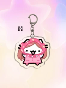 1个亚克力可爱猫咪钥匙扣：草莓猫、蓝莓猫、花朵猫、情侣猫、太阳猫、蜜蜂猫、波点猫，可爱挂件，汽车钥匙扣。日常包包配饰，可作挂饰、挂绳、钥匙扣。适合送给男朋友、女朋友、家人、医生、护士，也可作为派对礼物、手机装饰等，以及圣诞礼物。包包挂饰、汽车挂件、送给老师、姐妹的礼物创意 - 彩色 - 查看 11