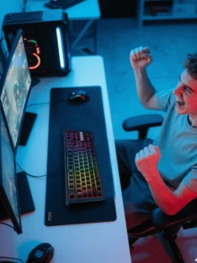 Bfairy CR87 RGB Gaming Keyboard & Mouse Combo -87 Key Hot-Swappable Mechanical, Linear Red Switches (45g), 7200 Mouse, Anti-Ghosting, Plug & Play For PC (Black Grey) - 87 Keys KM - View 8