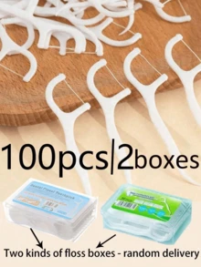 400-50pcs/Pack Disposable Toothpicks, Ultra-Fine Portable Dental Floss, Household Oral Cleaning Tool