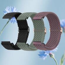 3pcs 18mm20mm22mm Braided Stretchy Solo Loop Compatible With Samsung Galaxy Watch 7 6 5 4 Band,Quick Release Watch Band Compatible With Garmin Watch/HW Watch GT/Amazfit Watch/Xiao Mi Watch/Fossil Watch/Ticwatch Smart Watch,Sport Replacement Strap Bracelets Wristband For Woman Man Summer,Watch Accessories - 20mm - View 3