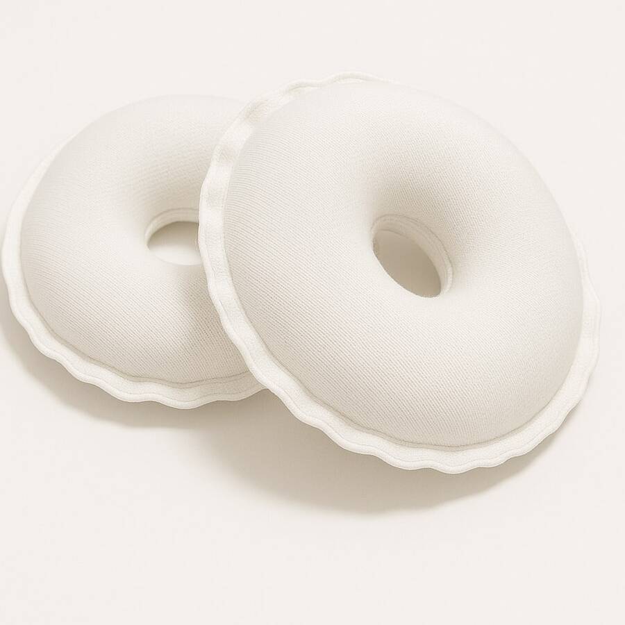 BABY MARATHON Breast Protector For Breastfeeding Or Donuts For Breasts, Breastfeeding Donut (1 Pair) - 白色 - 查看 1