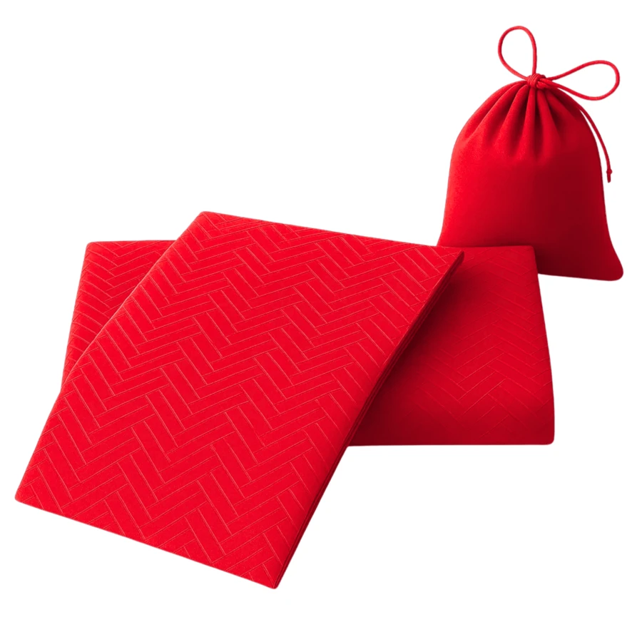 Single Drawer Sheet And 1 Cotton-Touch Microfiber Pillowcase - 紅色 - 查看 1