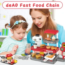 71Pcs Kids Fast Food Playset Caterer Kitchen Toy Set - Red - View 6