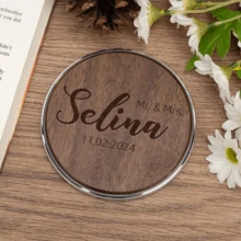 1PC Personalized Engraved Wooden Wireless Charger, Name Customized Charger, Best Man Gift, Anniversary Gift, Coworkers Gift, Father's Day Gift - Multicolor - View 6