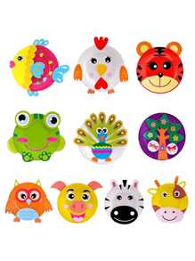 120Sheets/Set Kids DIY Paper-Cutting Art Kit With Scissors, 10 Pcs/Set Paper Tray Stickers,Montessori Educational Cutting And Pasting Toy, Vivid Designs,Creative Hands-On Craft Set For Family Bonding, Motor Skills & Holiday Fun