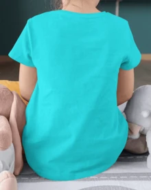 Camiseta para niño de 4 a 15 años de cuello redondo y manga corta con diseño de AMOR A LA MEXICANA, casual y creativa para niño - verde menta - Ver 2