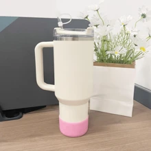 Conjunto de Acessórios da Cup (Sem Copo) Compatível com a Cup 30 Oz 40 Oz, Incluindo 1 Conjunto de Alça de Garrafa de Água, 1 Peça de Tampa de Palha de Silicone, 1 Peça de Bota de Copo de Silicone, 1 Conjunto de Acessórios de Encantos