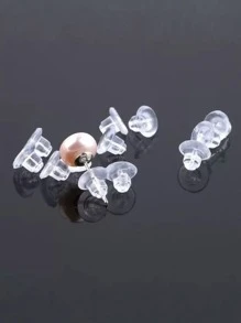 50条耳环带含耳垫和绑带，适合挂耳钉、鱼钩、耳环带、替换带、手袋替换带，适合较重的耳环 - 白色 - 查看 11