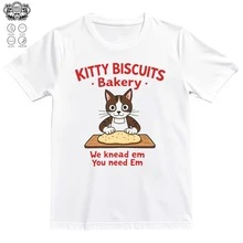 Womens Kitty Biscuits We Knead Em You Need Em Cat Lover Baking V-Neck T-Shirt.Png 0001- (1)220G Cotton For All-Day Comfort – Great For Beach Days, Hiking, Casual Meetings, Or Airport Looks – Easy To Dress Up Or Down – Makes A Unique And Practical Gift For , Travelers, And Busy Professionals.4th Of Julysummer Outfits For Women - 白色1 - 查看 1