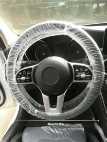 1 件通用一次性塑料方向盘套，防水，适用于汽车内饰配件 - 彩色 - 查看 3