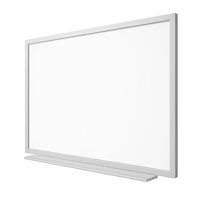 Pizarrón Blanco 30x40 cm, para pared, | Superficie de Borrado en Seco | Marco de Aluminio Completo | Kit de Instalación Incluido
