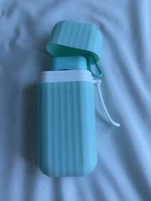 1 pezzo Ombrello a capsula, ombrello nero in gomma antivento e parasole, compatto e portatile, resistente ai raggi UV, ombrello parasole.