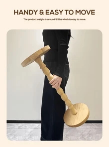 Vintage-Inspired Round Side Table With Sturdy Wooden Base , Perfect For Living Room, Bedroom, Or Office Decor, Coffee Table, Bedroom Accessory, Minimalist Design, Natural Wood Finish