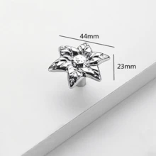 1 Tay nắm cửa tủ quần áo hình cành cây lá hoa bằng hợp kim kẽm sáng tạo - Nhiều màu - Xem 11